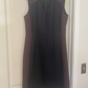 Reed Krakoff Sleeveless Dress Black and Burgundy.size 12 Made in Italy
